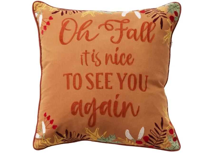 HARVEST 2022 Sentiment Terra Cotta Pillow