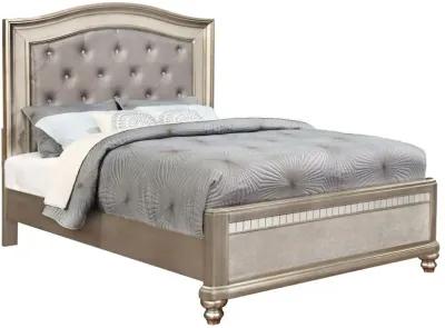 Bling Game Queen Panel Bed Metallic Platinum