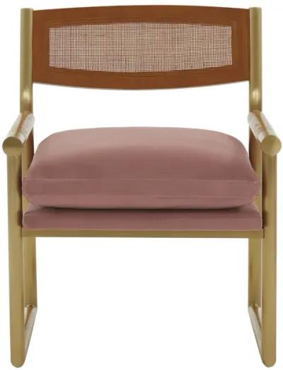 Harlow Rattan Mauve Velvet Chair