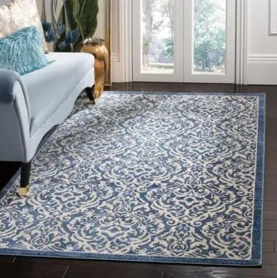 Brentwood 810 Navy / Creme 3' X 3' Square Square Powerloomed Rug