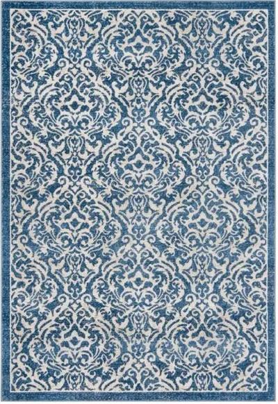 Brentwood 810 Navy / Creme 3' X 3' Square Square Powerloomed Rug