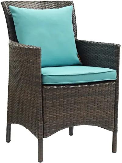 Conduit Outdoor Patio Wicker Rattan Dining Armchair Set of 2