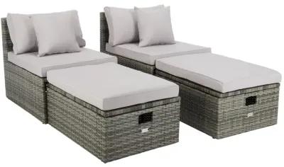 PRAMLA OUTDOOR SETTE WITH OTTOMAN