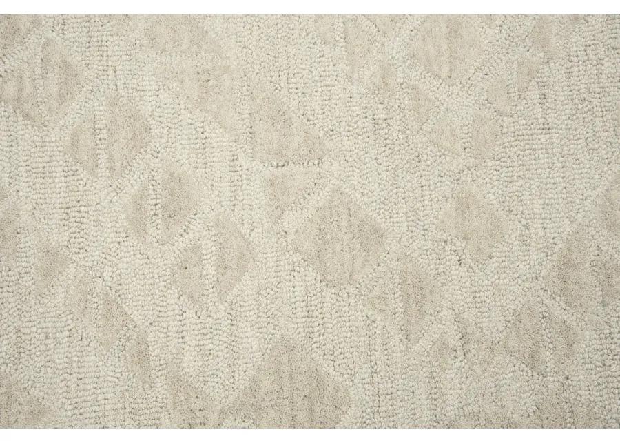 Fifth Avenue Beige Diamond Wool 5' x 8' Rectangle Rug