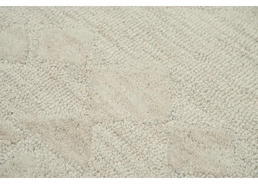 Fifth Avenue Beige Diamond Wool 5' x 8' Rectangle Rug