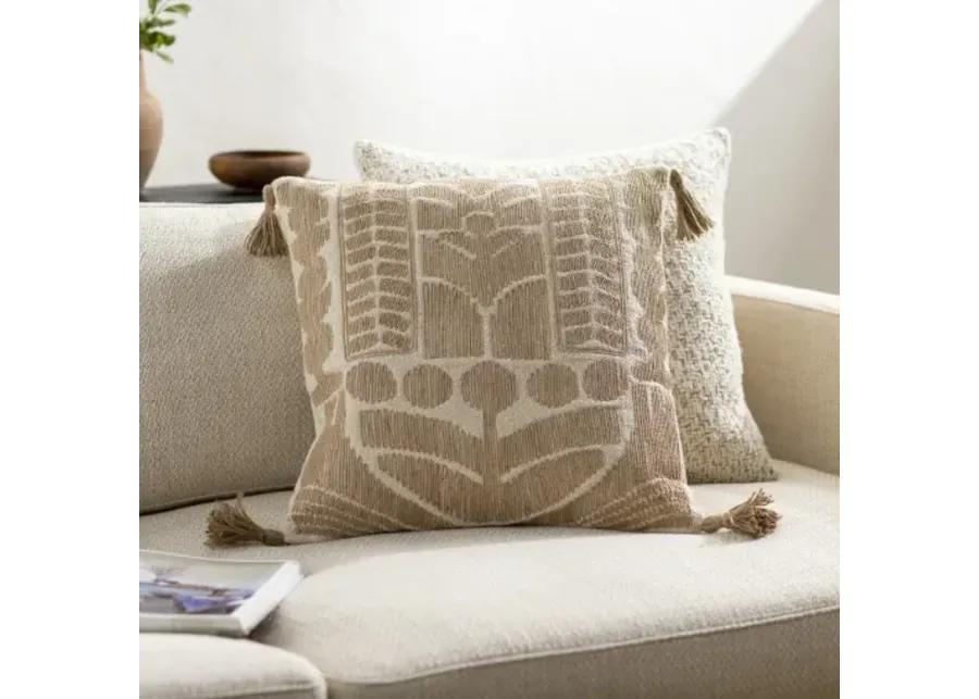 Farley FEY-001 22"L x 22"W Accent Pillow