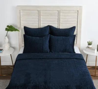 Bari Velvet Ocean Blue King Sham 20X36