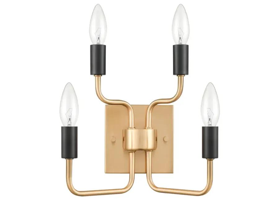 Epping Avenue 10" High 2-Light Sconce - Aged Brass