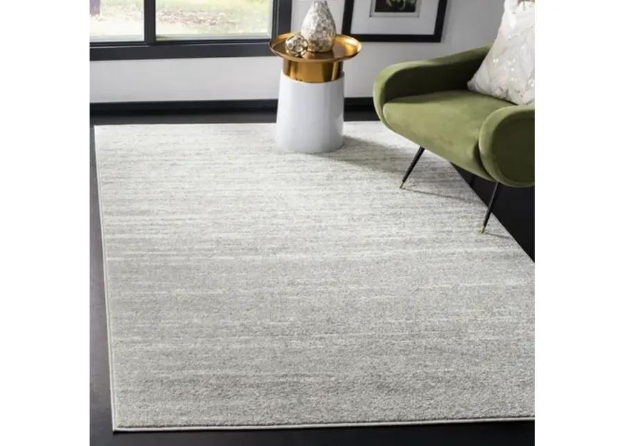 Adirondack Contemporary Light Grey / Grey 6' X 6' Square Powerloomed Rug