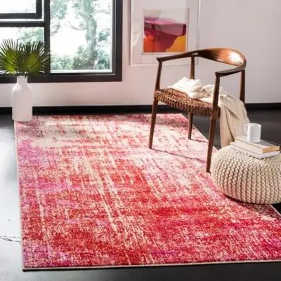 ADIRONDACK Contemporary Red / Gold 3' X 5' Powerloomed Rug