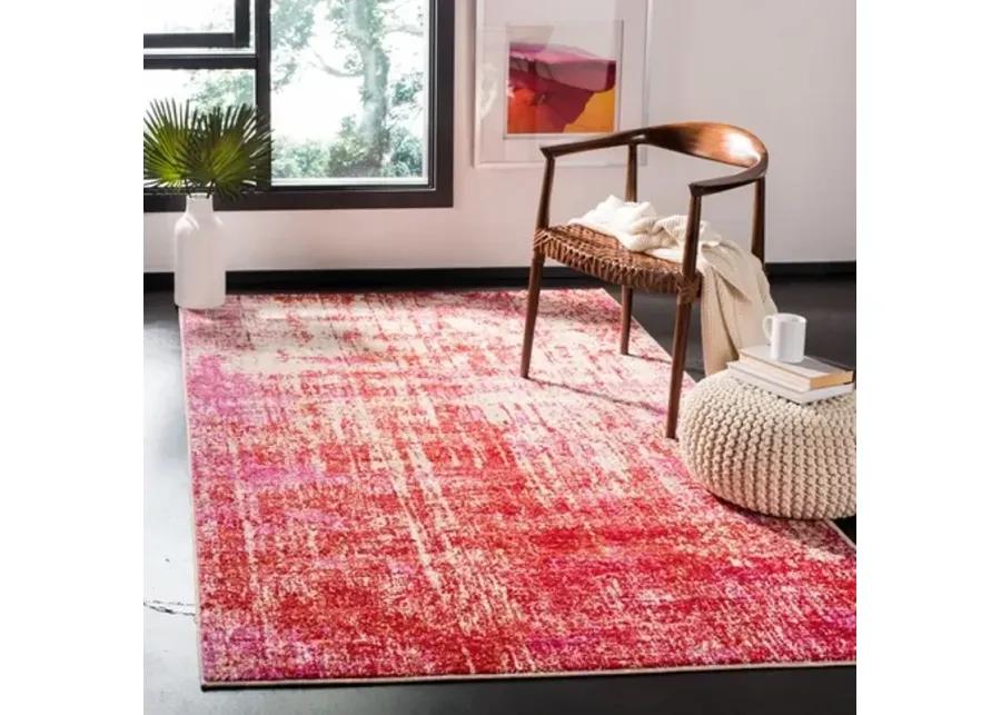 ADIRONDACK Contemporary Red / Gold 3' X 5' Powerloomed Rug