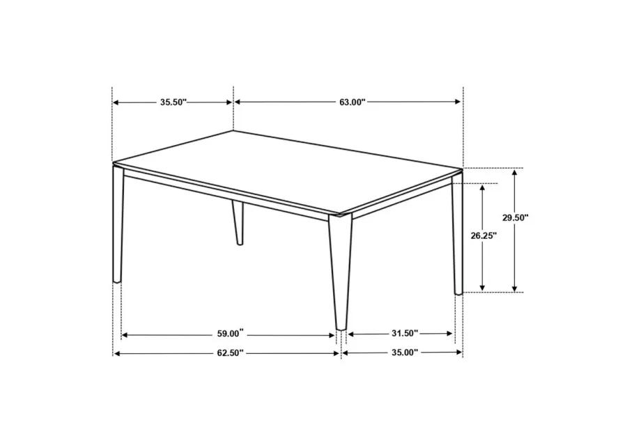 Stevie 7-piece Rectangular Dining Set White and Black