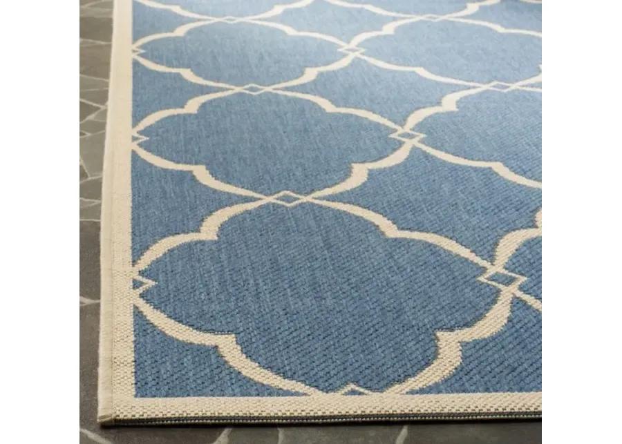 LINDEN 125 Collection LND125M-28 Blue / Creme 2'-2" X 8'