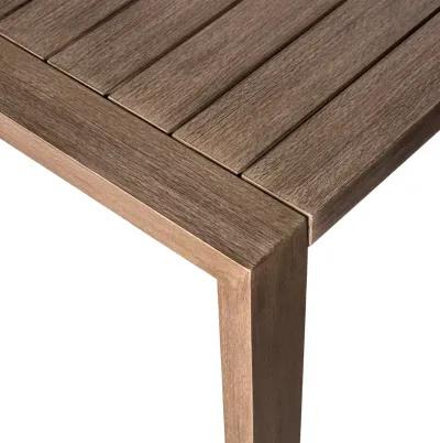 Relic Outdoor Patio Coffee Table in Weathered Eucalyptus Wood