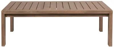 Relic Outdoor Patio Coffee Table in Weathered Eucalyptus Wood