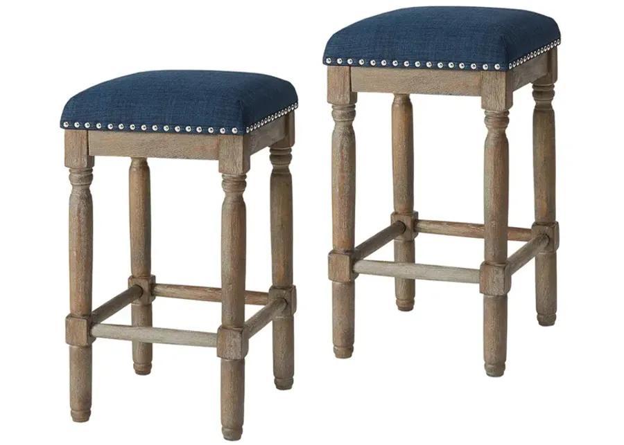 Madison Park Cirque Navy Counter Stool Set of 2