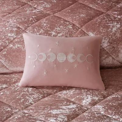 Intelligent Design Felicia Blush Velvet Duvet Cover Set