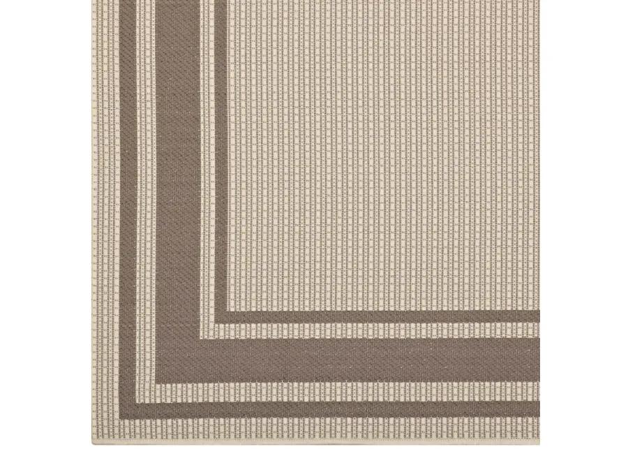 Rim Solid Border 8x10 Indoor and Outdoor Area Rug