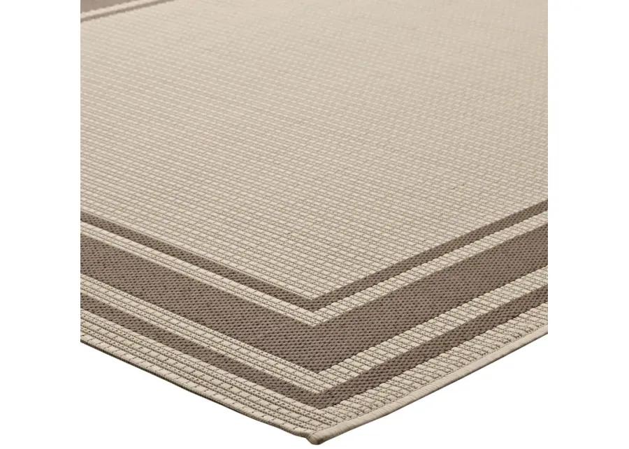 Rim Solid Border 8x10 Indoor and Outdoor Area Rug