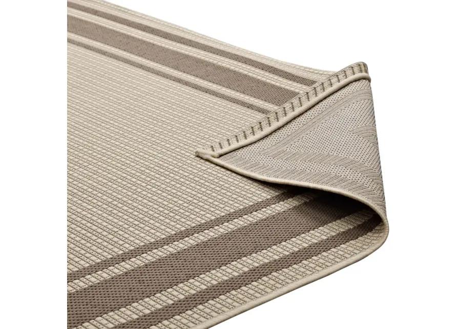 Rim Solid Border 8x10 Indoor and Outdoor Area Rug