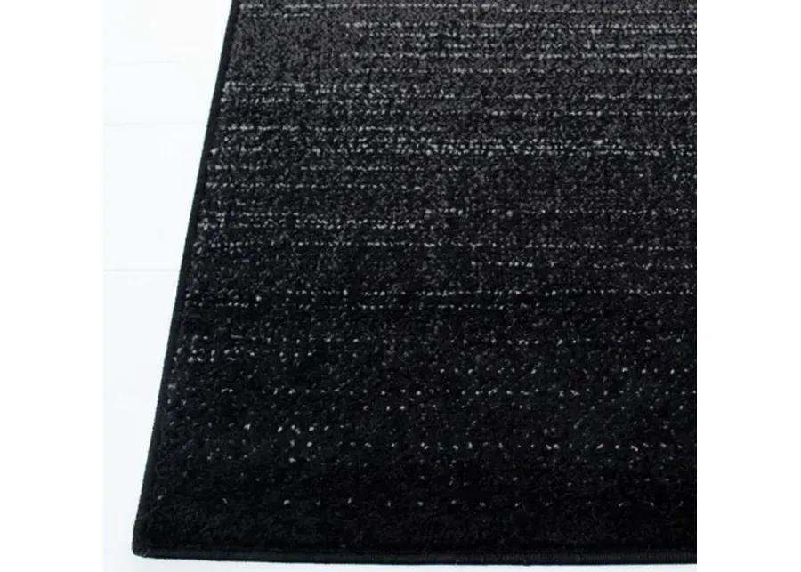 ADIRONDACK Contemporary Light Grey / Black 5'-1" X 7'-6" Powerloomed Rug