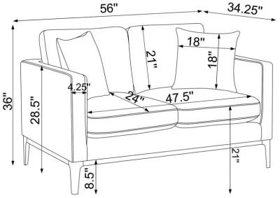 Apperson 3-piece Living Room Set Grey