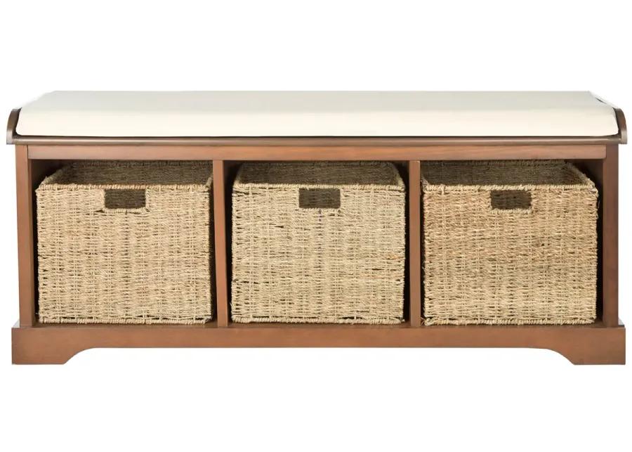 LONAN  WICKER STORAGE BENCH