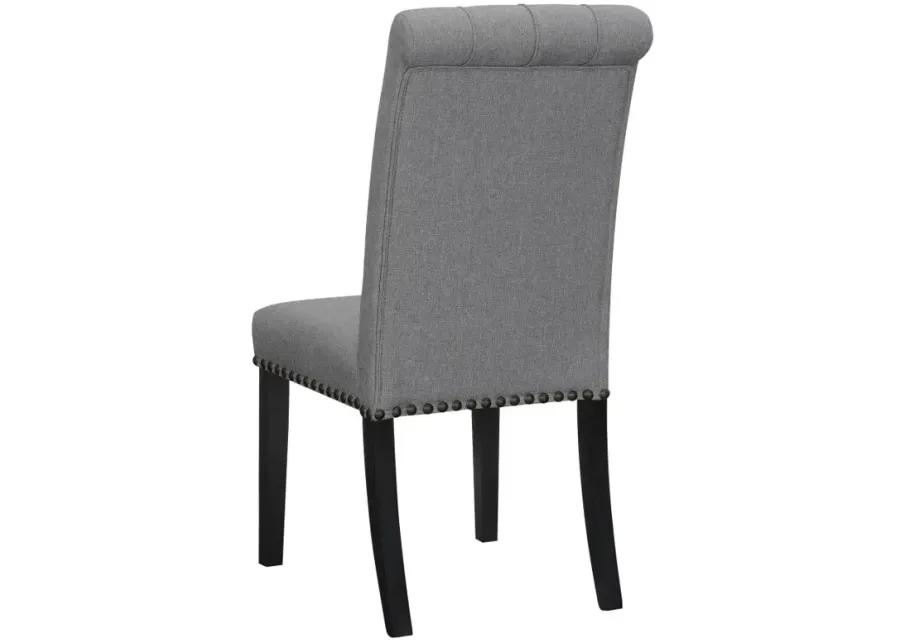 Alana Upholstered Tufted Side Chairs with Nailhead Trim (Set of 2)