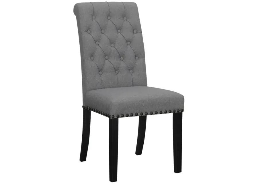 Alana Upholstered Tufted Side Chairs with Nailhead Trim (Set of 2)