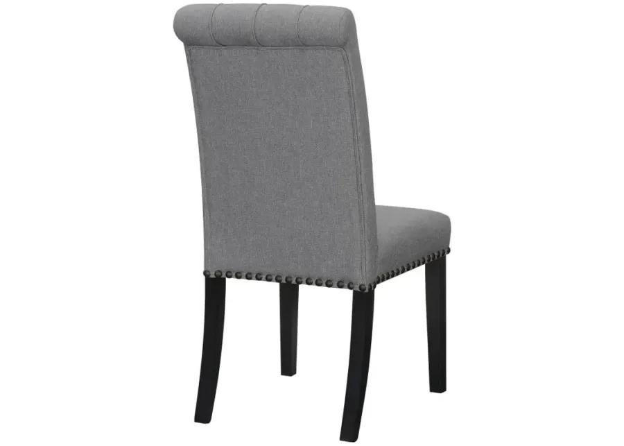 Alana Upholstered Tufted Side Chairs with Nailhead Trim (Set of 2)