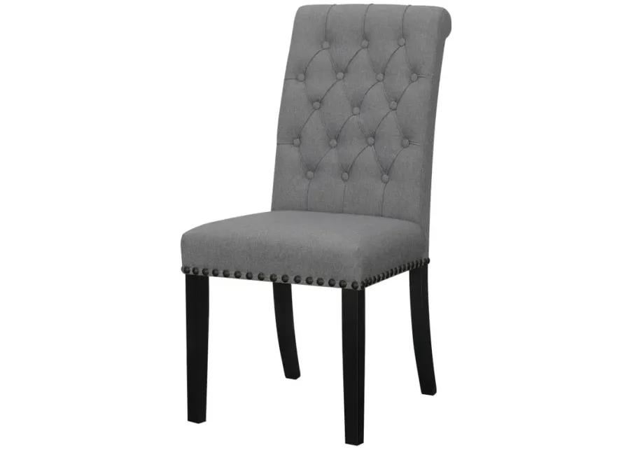 Alana Upholstered Tufted Side Chairs with Nailhead Trim (Set of 2)