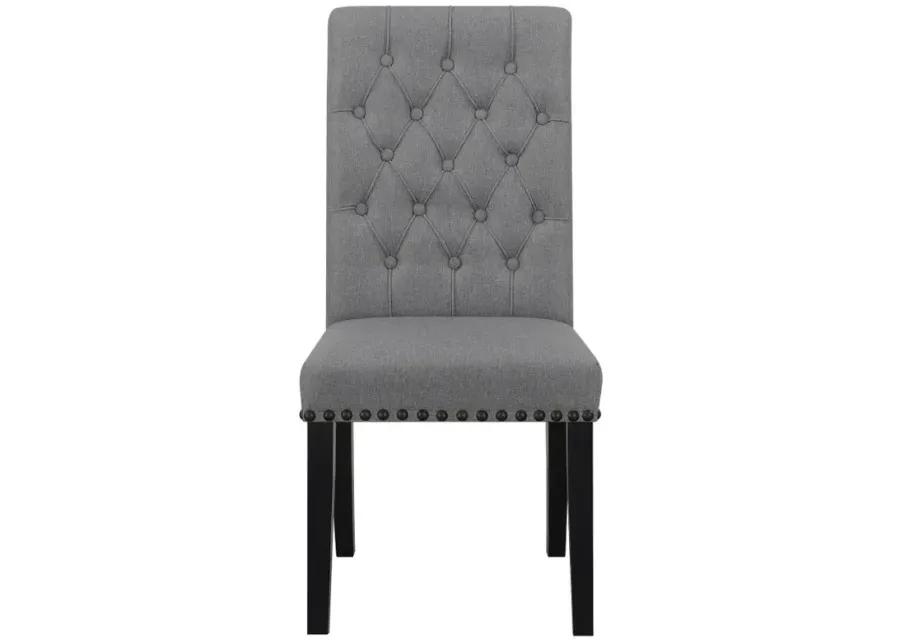 Alana Upholstered Tufted Side Chairs with Nailhead Trim (Set of 2)