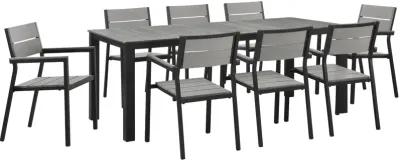 Maine 9 Piece Outdoor Patio Dining Set