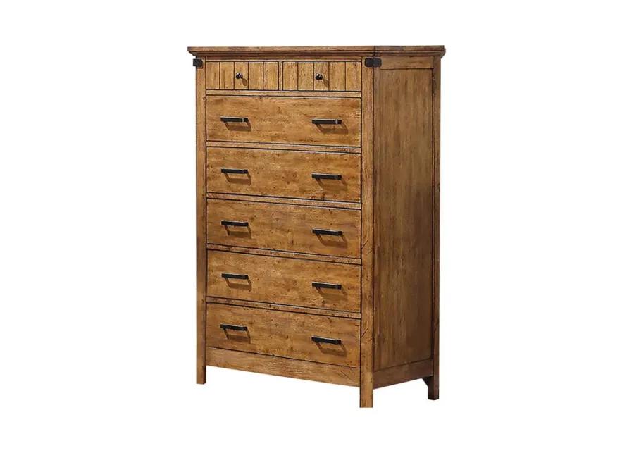 Brenner 7-drawer Chest Rustic Honey