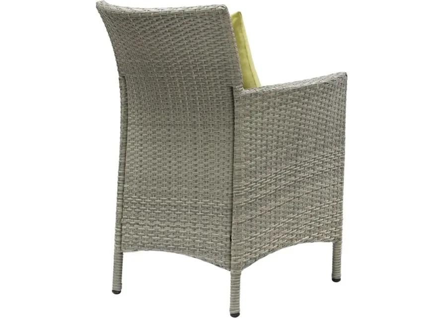 Conduit Outdoor Patio Wicker Rattan Dining Armchair Set of 2