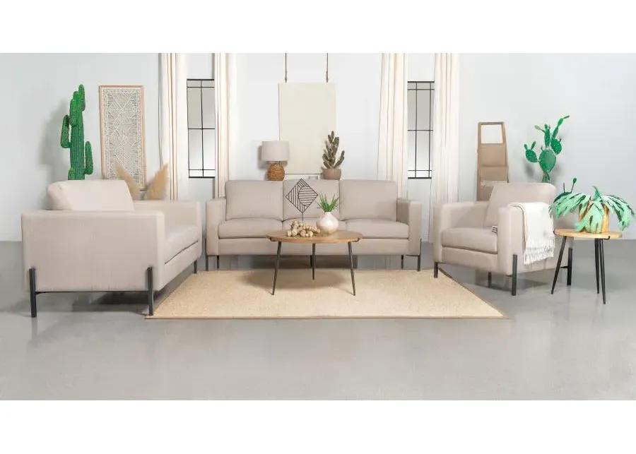 Tilly Upholstered Track Arms Loveseat Oatmeal