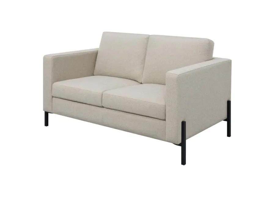 Tilly Upholstered Track Arms Loveseat Oatmeal