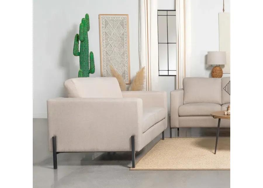 Tilly Upholstered Track Arms Loveseat Oatmeal