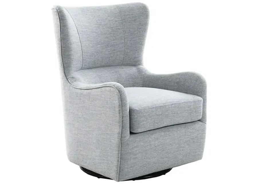 Madison Park Arianna Light Blue Swivel Glider Chair