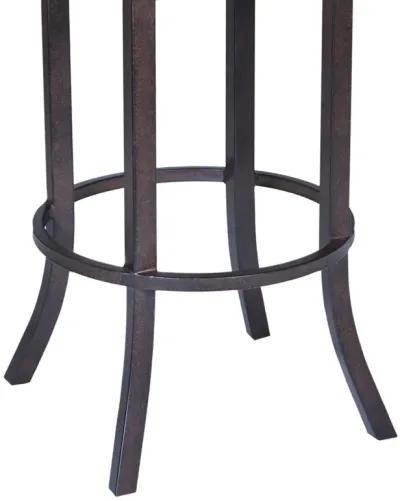 Tahiti  26" Arm Barstool in Auburn Bay finish with Brown Pu upholstery