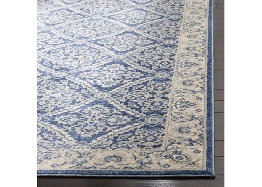 Brentwood 863 Navy / Creme 10' X 13' Oversized Rectangle Powerloomed Rug