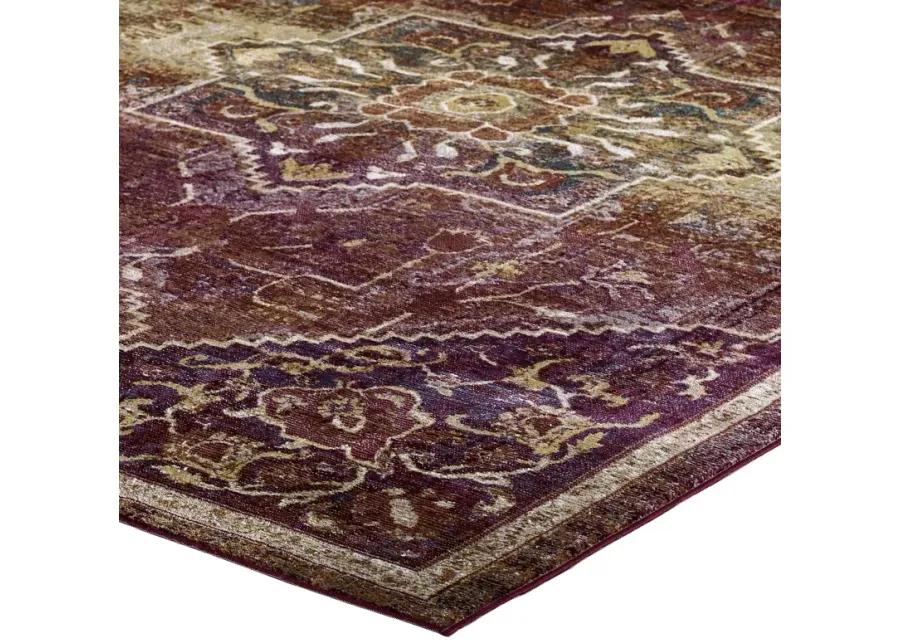 Success Kaede Transitional Distressed Vintage Floral Persian Medallion 5x8 Area Rug