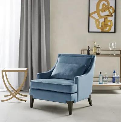 Martha Stewart Anna Blue Arm Accent Chair