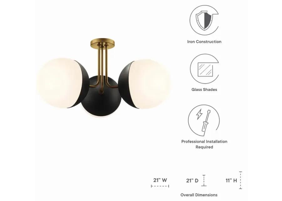 Stellar 3-Light Semi-Flush Ceiling Light