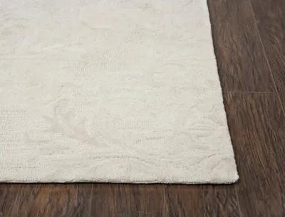 Fifth Avenue Beige Damask Wool 10' x 13' Rectangle Rug