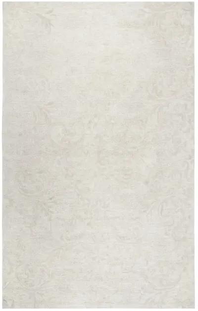 Fifth Avenue Beige Damask Wool 10' x 13' Rectangle Rug