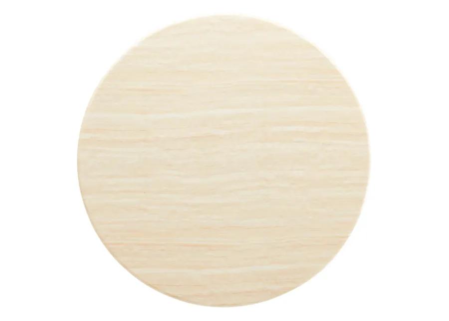 Lippa 48" Round Artificial Travertine  Dining Table