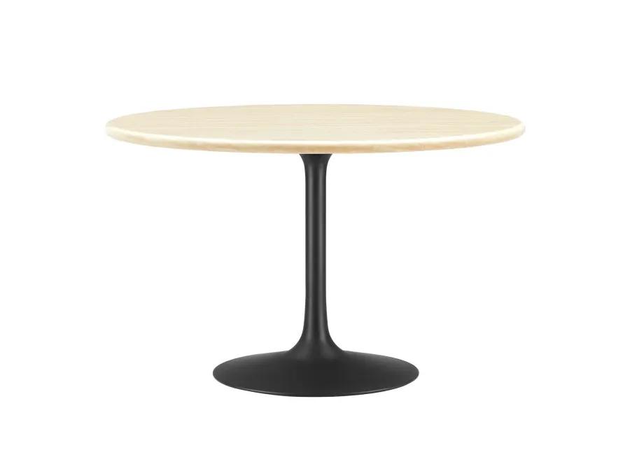 Lippa 48" Round Artificial Travertine  Dining Table