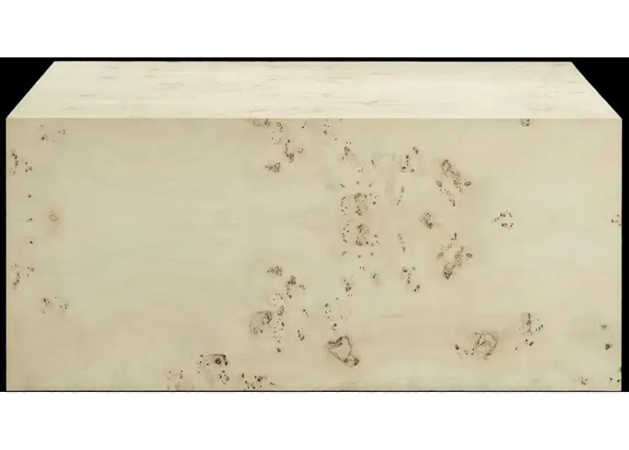 Cosmos 36" Square Burl Wood Coffee Table