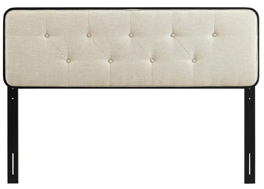 Collins Tufted Twin Fabric and Wood Headboard